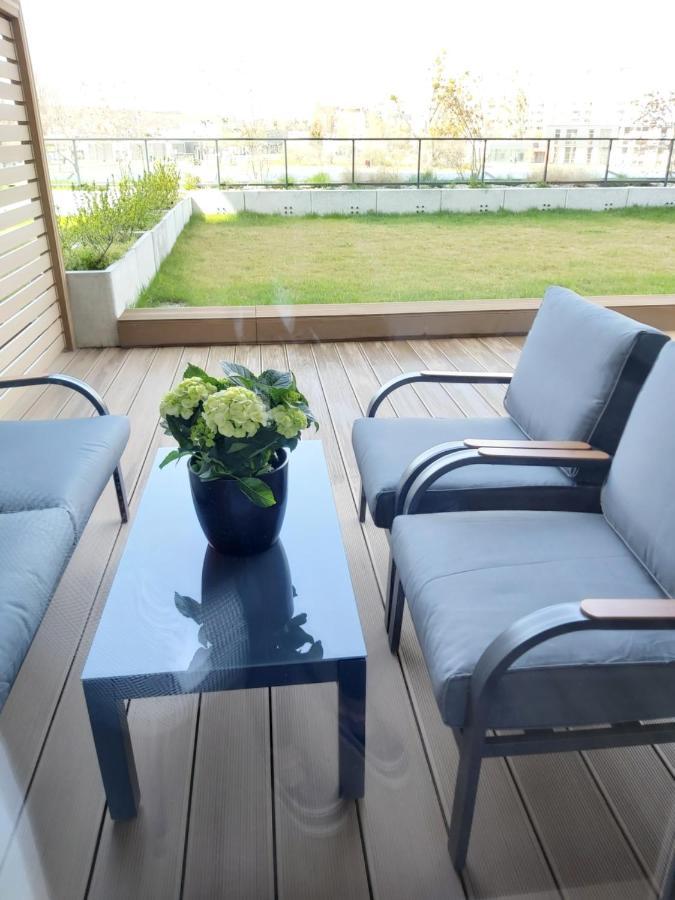 Apartament 150 Zaspa Vvita Z Prywatnym Ogrodem I Tarasem Gdansk Dış mekan fotoğraf
